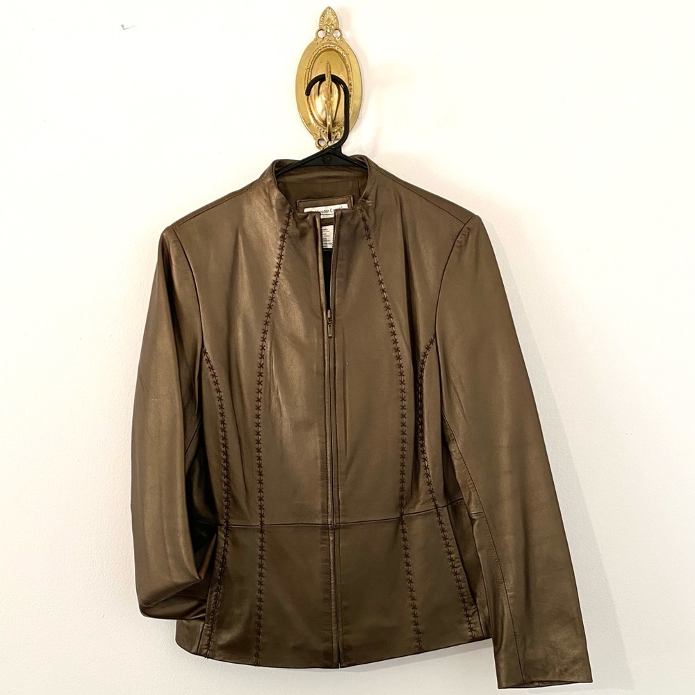 Bronze leather jacket